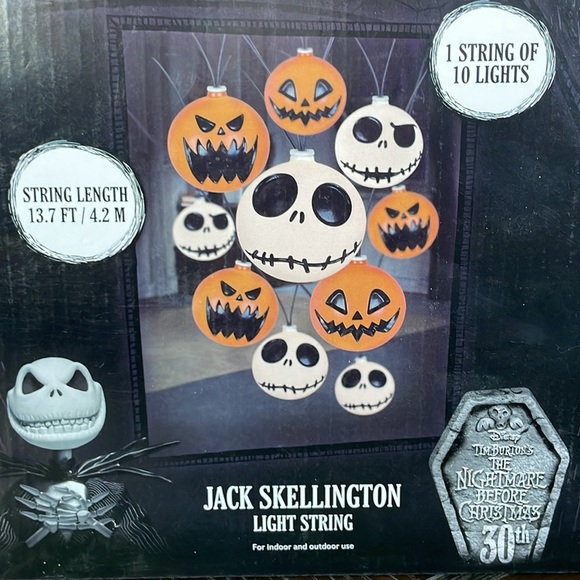 Disney Halloween Pumpkin and Skull Hanging Decor - Orange and White - Picture 5 of 10